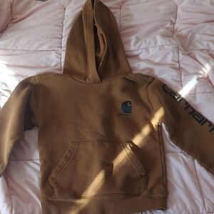 Carhartt Kids Tan Hoodie with Logo